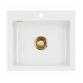 Lavabo Mera 57 porcelnskkkenvask - Messing aflb