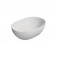GSI Pura 50 oval fritstende bowlevask - Uden hanehul - Mat hvid