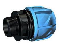 iJOINT 50 mm x 2" overgang med nippel, PP, PN16