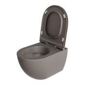Lavabo Comoda rimless v�gh�ngt toilet inkl. EasyClean og s�de m/soft-close - Taupe