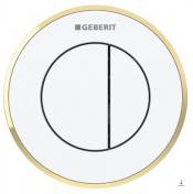 Outlet - Geberit Omega10 Remote trykknap til mur - Hvid/guld