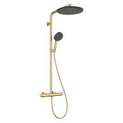 hansgrohe Raindance Alive S Puro Showerpipe 300 1jet m/EcoSmart og termostat - Poleret guld-optik