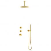 Damixa Iris XS 2 brusesystem til indbygning - Loft - Brstet messing