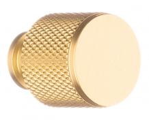 Beslagsboden knobgreb BB451 m/crystal cut - Brstet messing