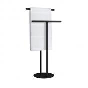 Smedbo Outline dobbelt hndkldeholder til gulvplacering - Mat sort