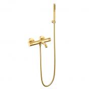 Casse komplet badekararmatur m/crystal cut - Brstet messing