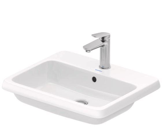 Duravit Collection One 55 h&aring;ndvask t/nedf&aelig;ldning - 1 hanehul