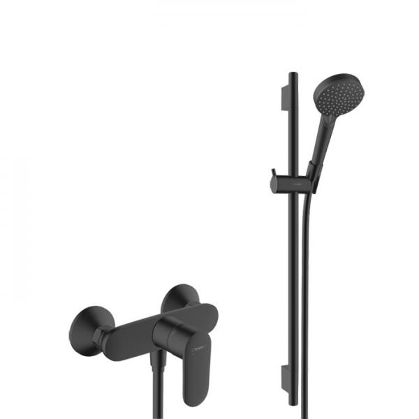 hansgrohe Vernis Blend bruses&aelig;t m/Vernis Blend brusearmatur - Mat sort