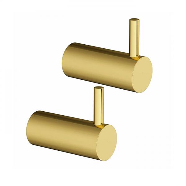 Lavabo Luna håndklædekrog m/tap 2 stk - Massiv messing