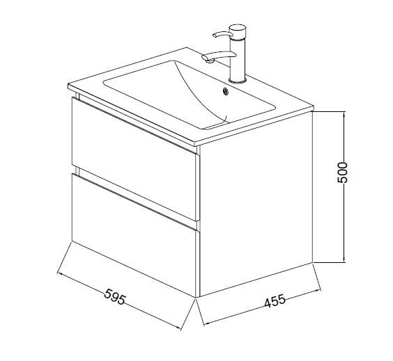 Nortiq Brazil 60 One-box møbelsæt m/skuffer - Flatpack - Mat hvid Nortiq Brazil 60 One-box møbelsæt m/skuffer - Flatpack - Mat hvid