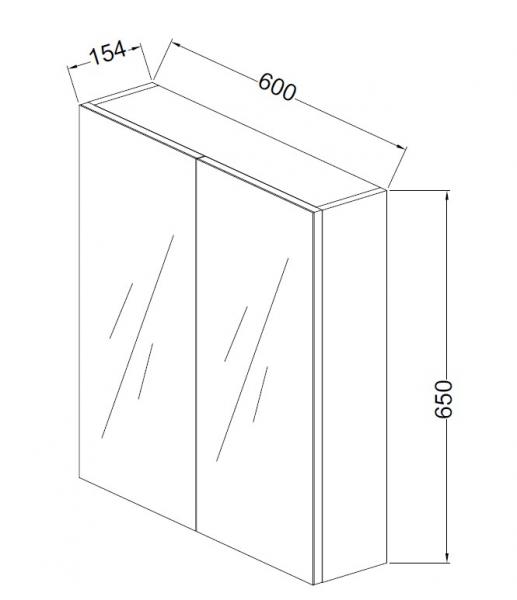 Nortiq Brazil 60 spejlskab - Mat sort