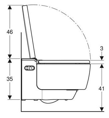 Geberit AquaClean Mera Comfort væghængt bidettoulet m/Turboflush og  KeraTect