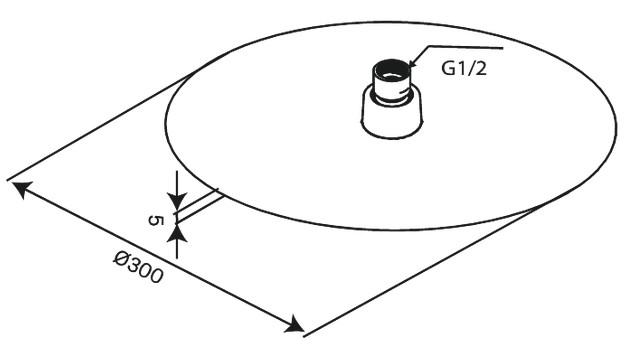 Damixa Iris hovedbruser Eco Ø300 mm - Krom Damixa Iris hovedbruser Eco Ø300 mm - Krom