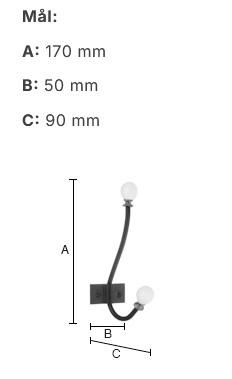 Beslagsboden hattekrog i vintage stil - Sort/hvid knop
