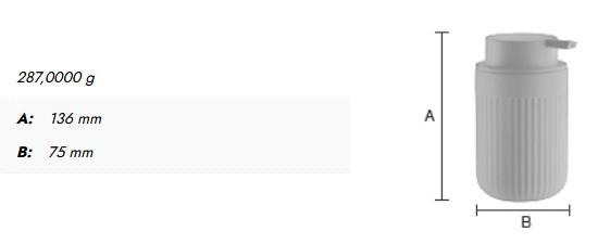 Beslagsboden Wave sæbedispenser t/bord - Mat hvid