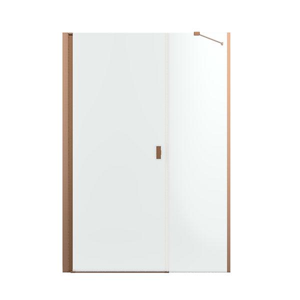 Str&oslash;mberg Noma 45 svingd&oslash;r m/sidepanel 1000mm - Venstre - B&oslash;rstet kobber