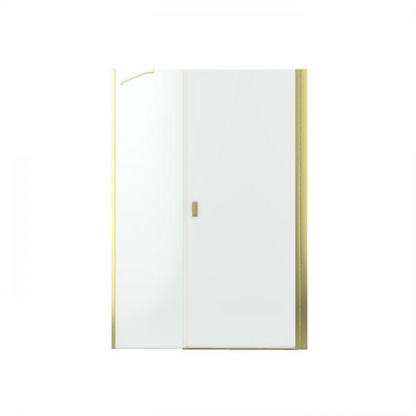 Str&oslash;mberg Noma 45 svingd&oslash;r m/sidepanel 1000mm - H&oslash;jre - Poleret messing