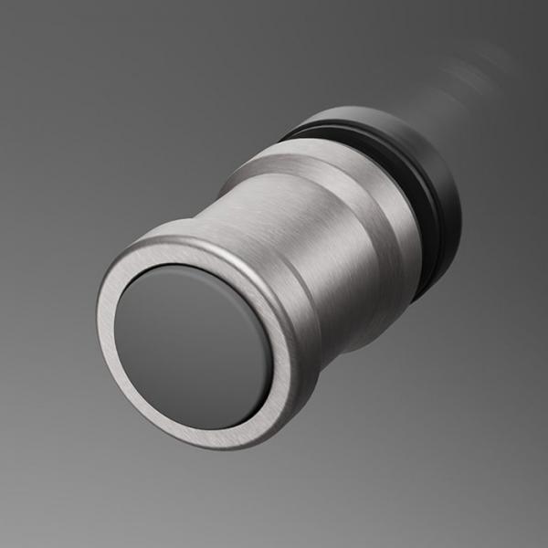 Str&oslash;mberg Noma 110 bruseniche m/folded&oslash;re - 80x80 cm - Klar glas/steel