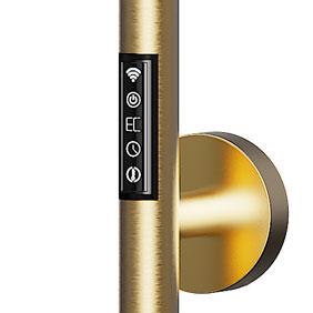 TVS Plus 1 håndklædetørrer m/WiFi - 1500 x 85 - Børstet guld/messing