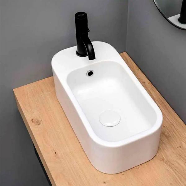 Lavabo Cosa 48 fritstående bowlevask - Med overløb - 1 hanehul