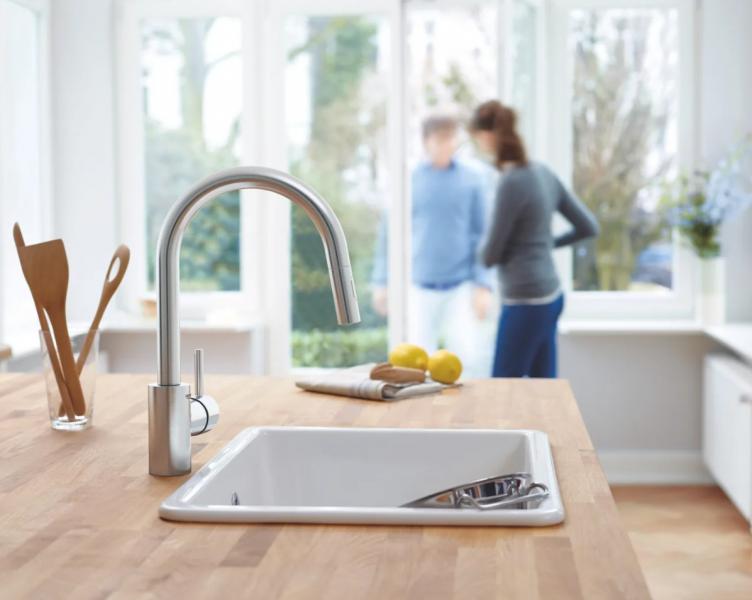 Grohe NEW Concetto køkkenarmatur m/udtræk og Dual spray - Supersteel