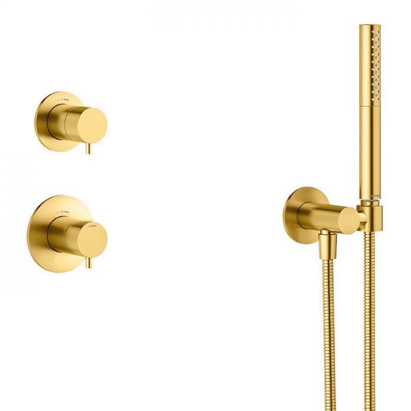 Damixa Iris DS 1 brusesystem til indbygning - Børstet messing Damixa Iris DS 1 brusesystem til indbygning - Børstet messing