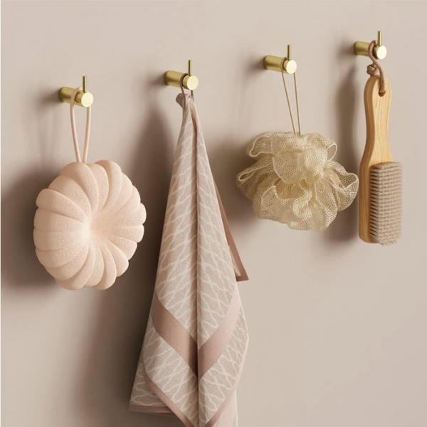 Lavabo Luna håndklædekrog m/tap 2 stk - Massiv messing