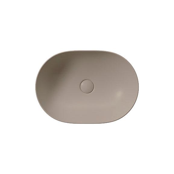 GSI Pura 50 oval fritstående bowlevask - Uden hanehul - Tortora