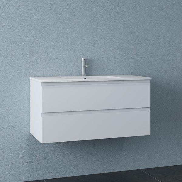 Nortiq Brazil 100 One-box møbelsæt m/skuffer - Flatpack - Mat hvid Nortiq Brazil 100 One-box møbelsæt m/skuffer - Flatpack - Mat hvid