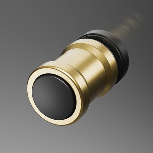 Str&oslash;mberg Noma 180 nichefolded&oslash;r 800mm - H&oslash;jre - B&oslash;rstet messing